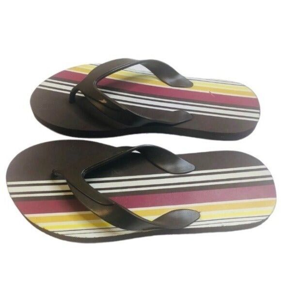 Quicksilver Flip Flop Sandals Womens 7-8 Boho Summer Beach Striped Swim Sand - Picture 8 of 8